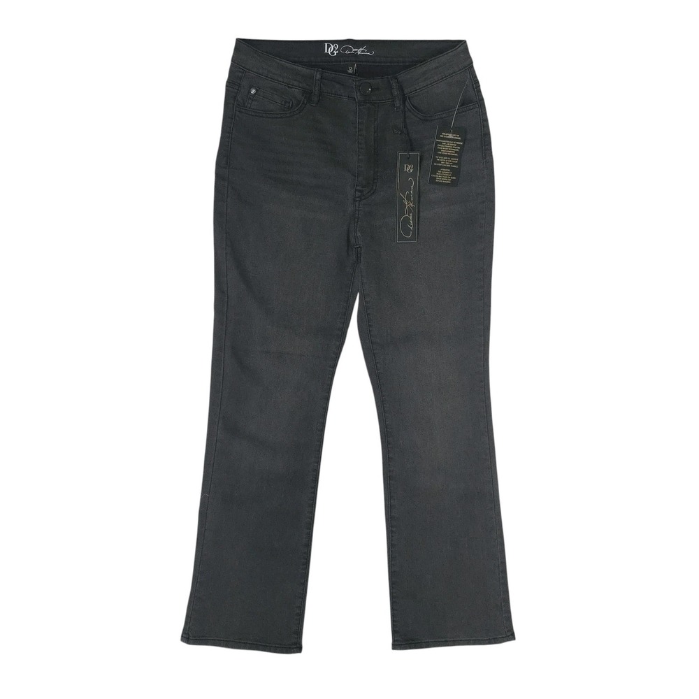 Diane Gilman Jeans Bootcut High Rise Gray Stretch Denim NWT Womens 12